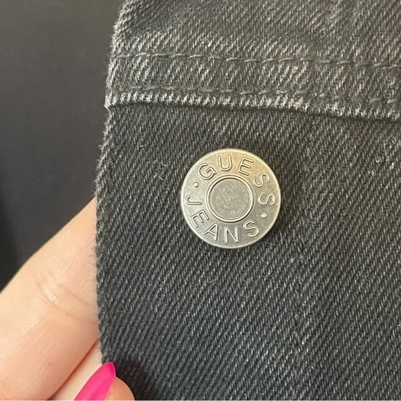 Guess | Nerissa studded logo black denim jacket - Picture 5 of 8